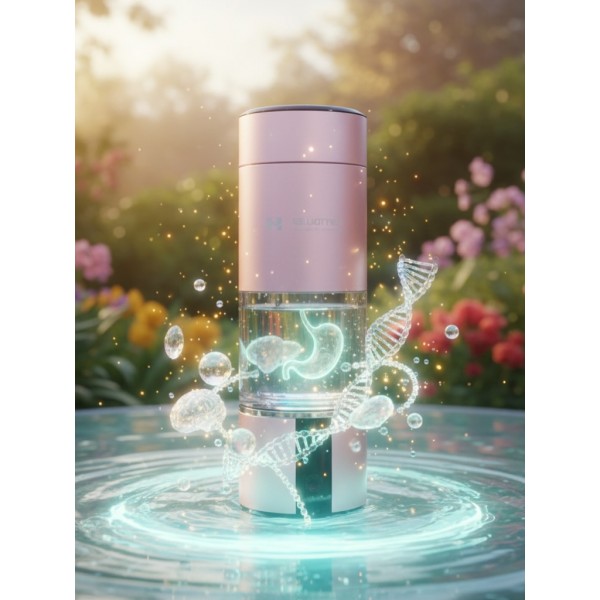 Botella de Agua Hidrogenada antioxidante X5 Agua de Hidrógeno Solución de bienestar beneficios para el cuidado de la belleza y la piel